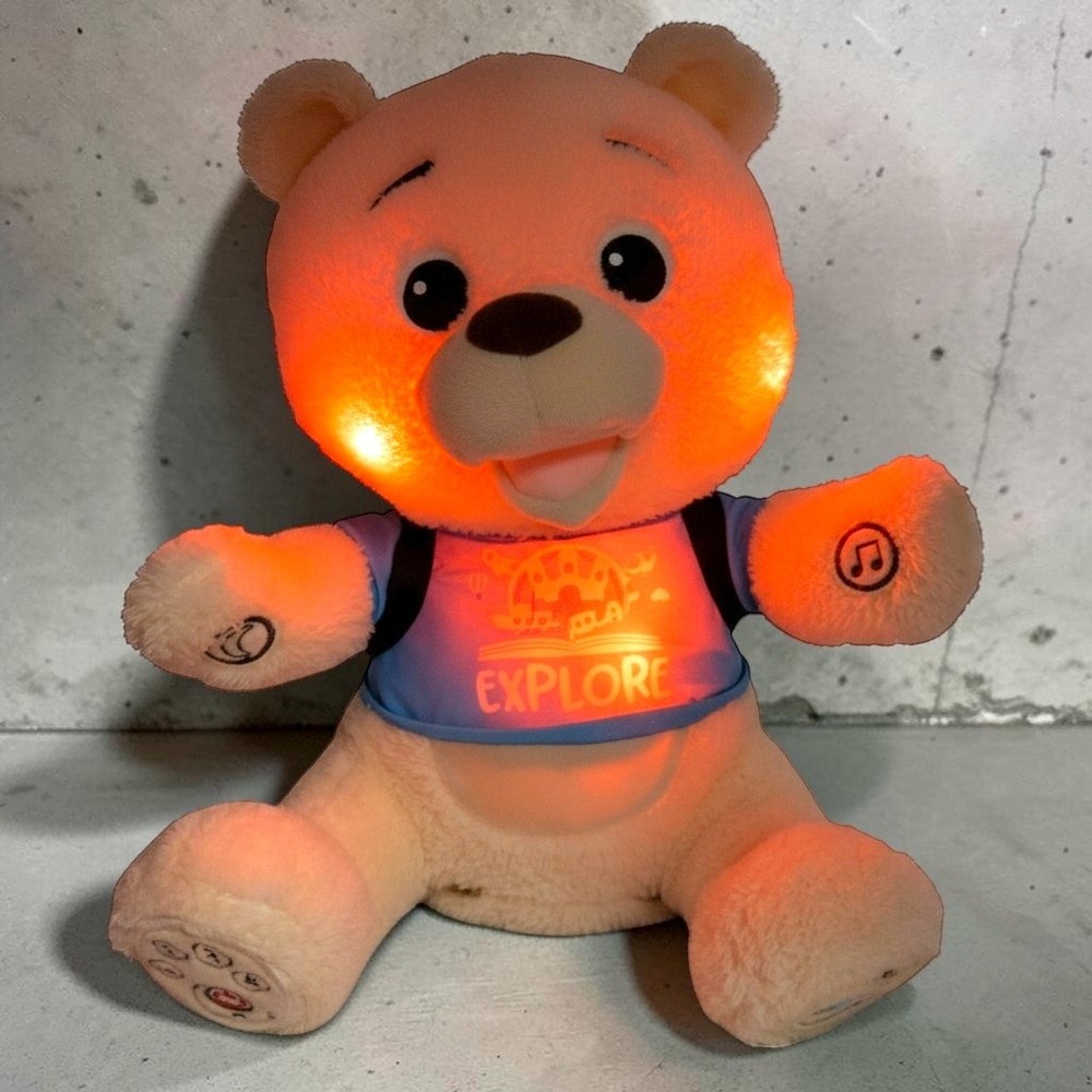 Spark Create Imagine Explore Bear Interactive Plush Toy Light Up Music Story 12"
